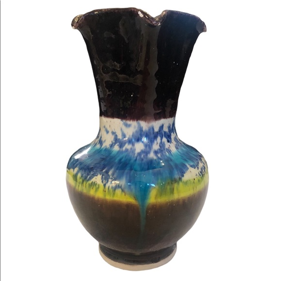 Other - Ceramic Glazed Clay Small Vase